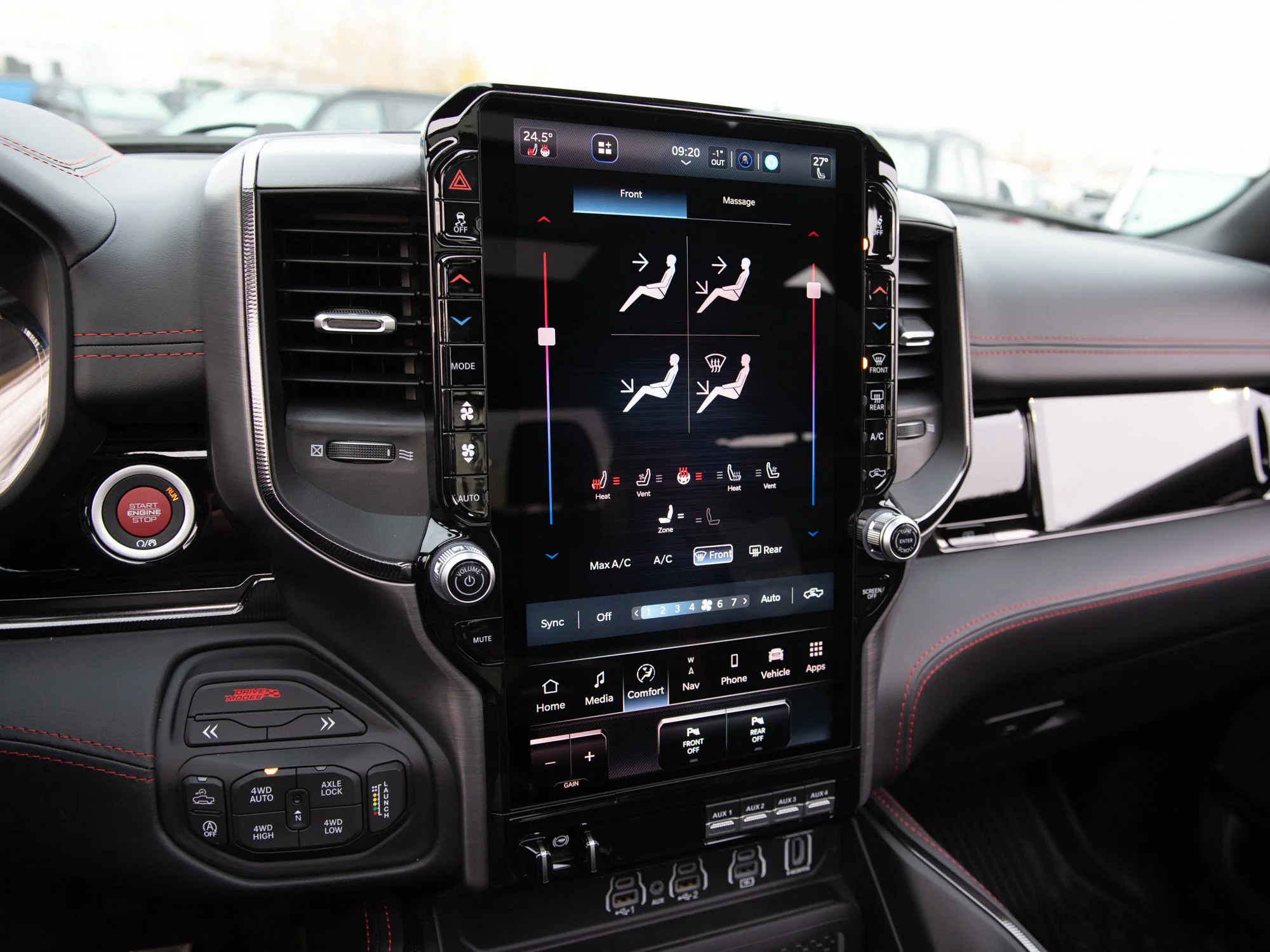 New 2026 Black RAM RHO* Crew Cab 4x4, 540HP, 35 Inch Tires, Massage Seats, Passenger Screen image 26