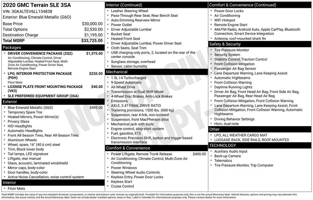 Used 2020 Blue GMC SLE image 35