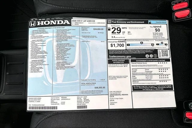 New 2026 Honda CR-V EX 4D Sport Utility