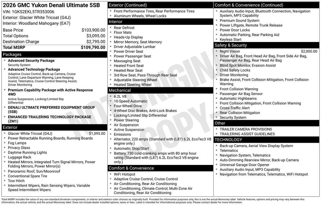 2026 GMC Yukon 4WD Denali Ultimate's photo