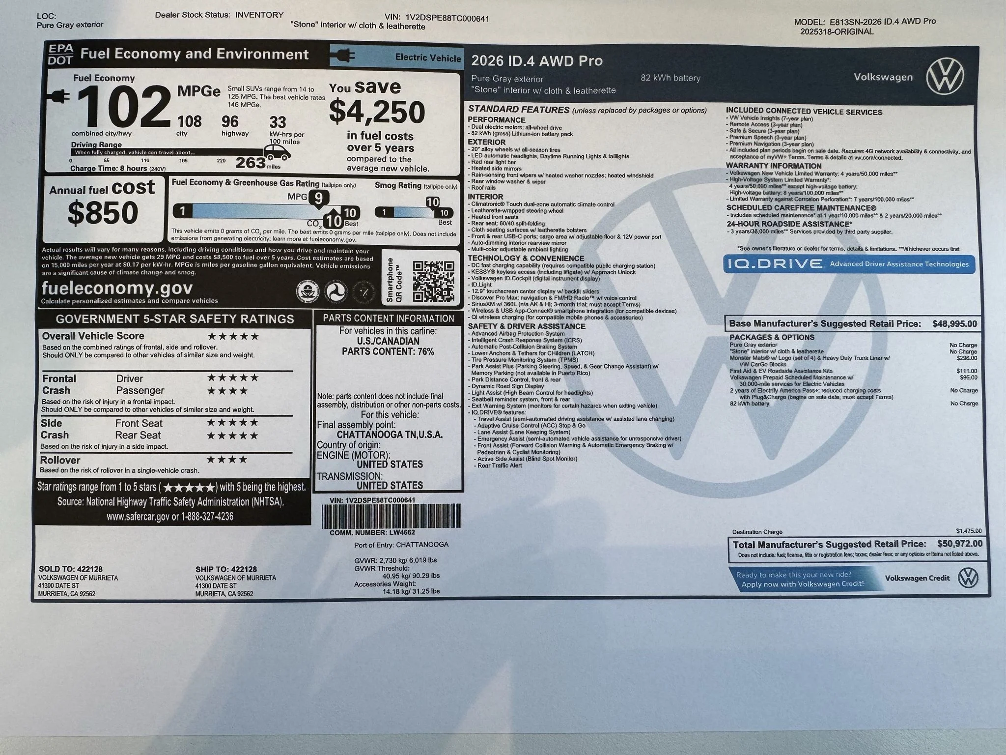 New 2026 Pure Gray Volkswagen Pro image 3