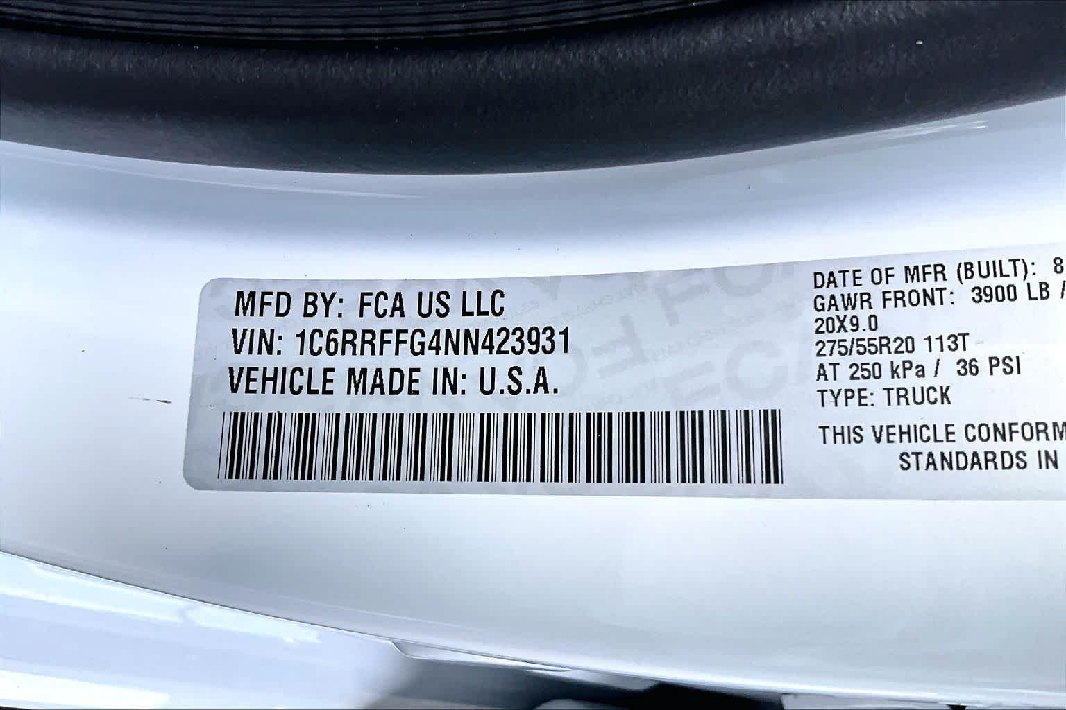 Used 2022 Bright White Clearcoat Ram Big Horn image 33