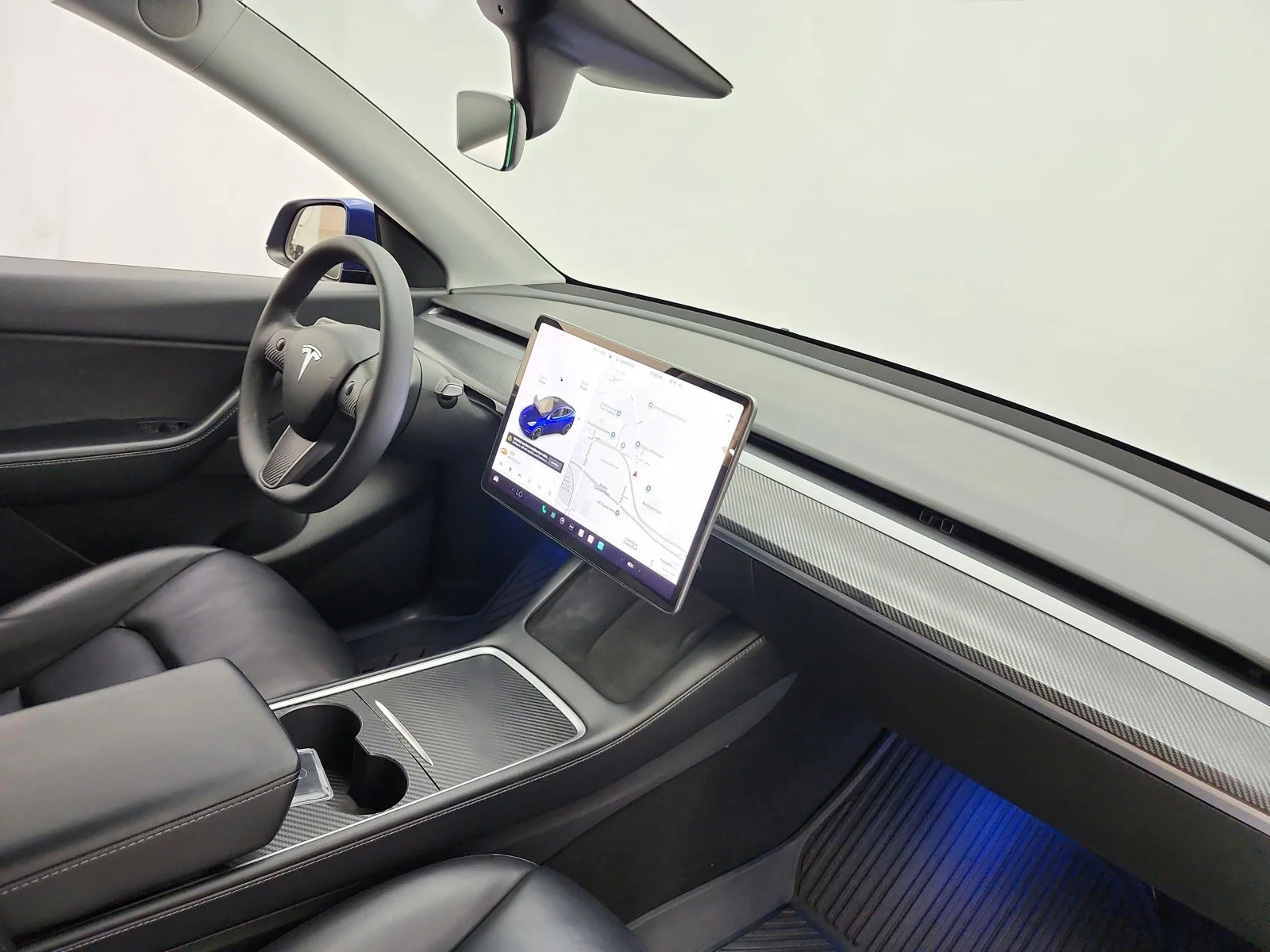 Used 2021 Deep Blue Metallic Tesla Performance AWD image 16