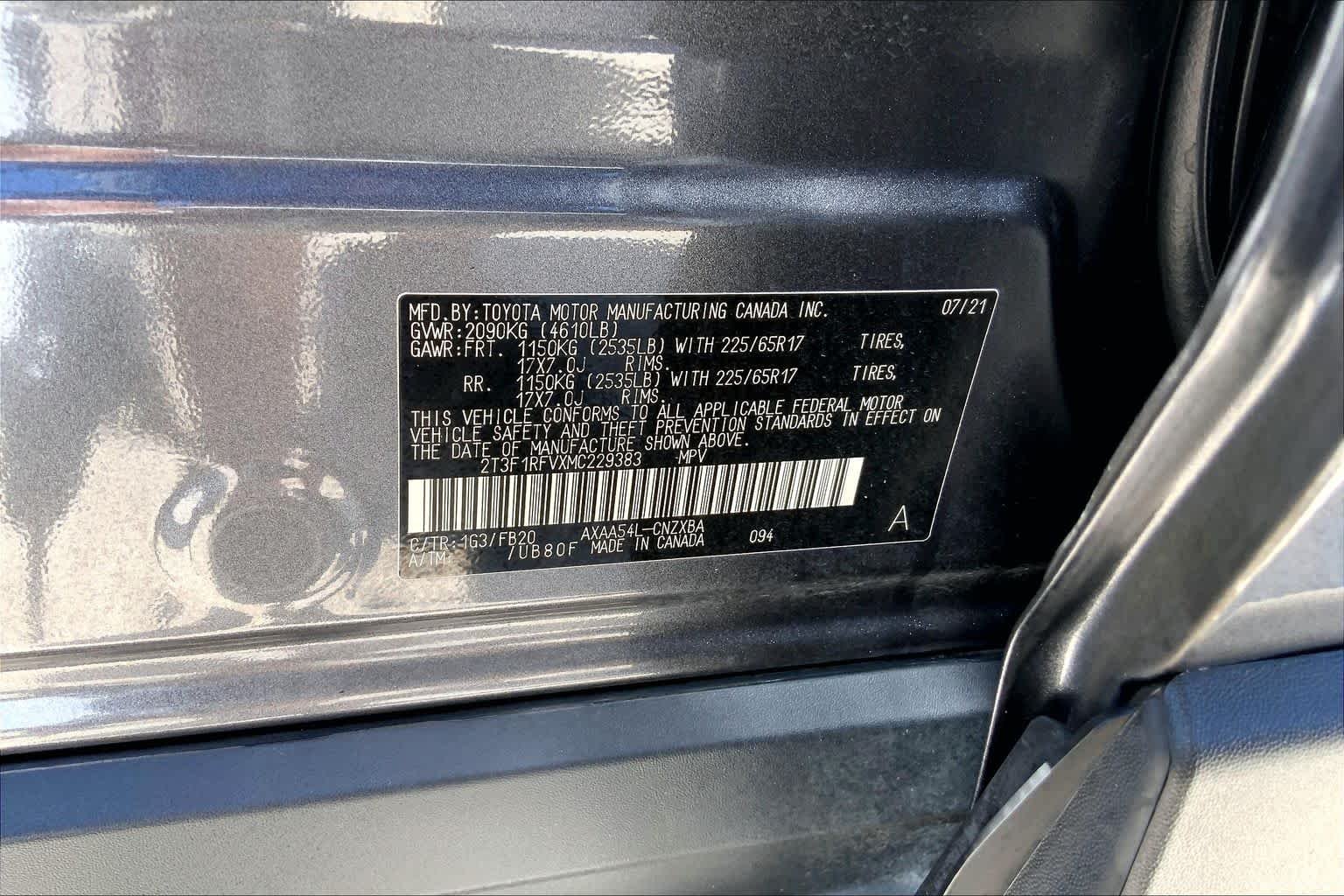 Used 2021 Magnetic Gray Metallic Toyota LE image 32