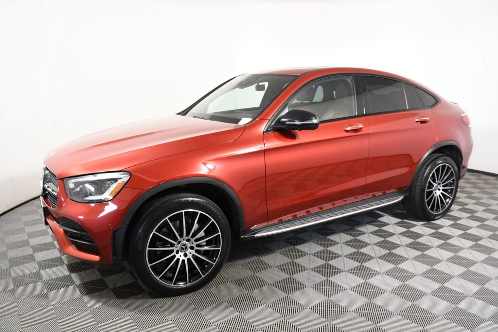 Used 2021 designo Cardinal Red Metallic Mercedes-Benz GLC 300 Coupe image 2