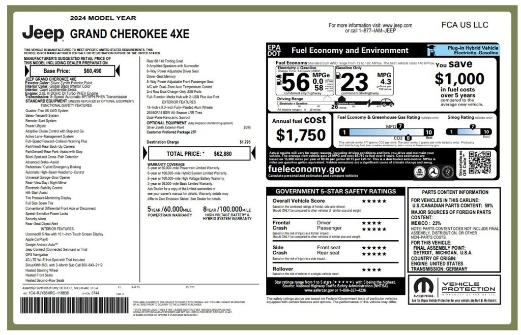 Certified Used 2024 Silver Jeep 4xe image 2