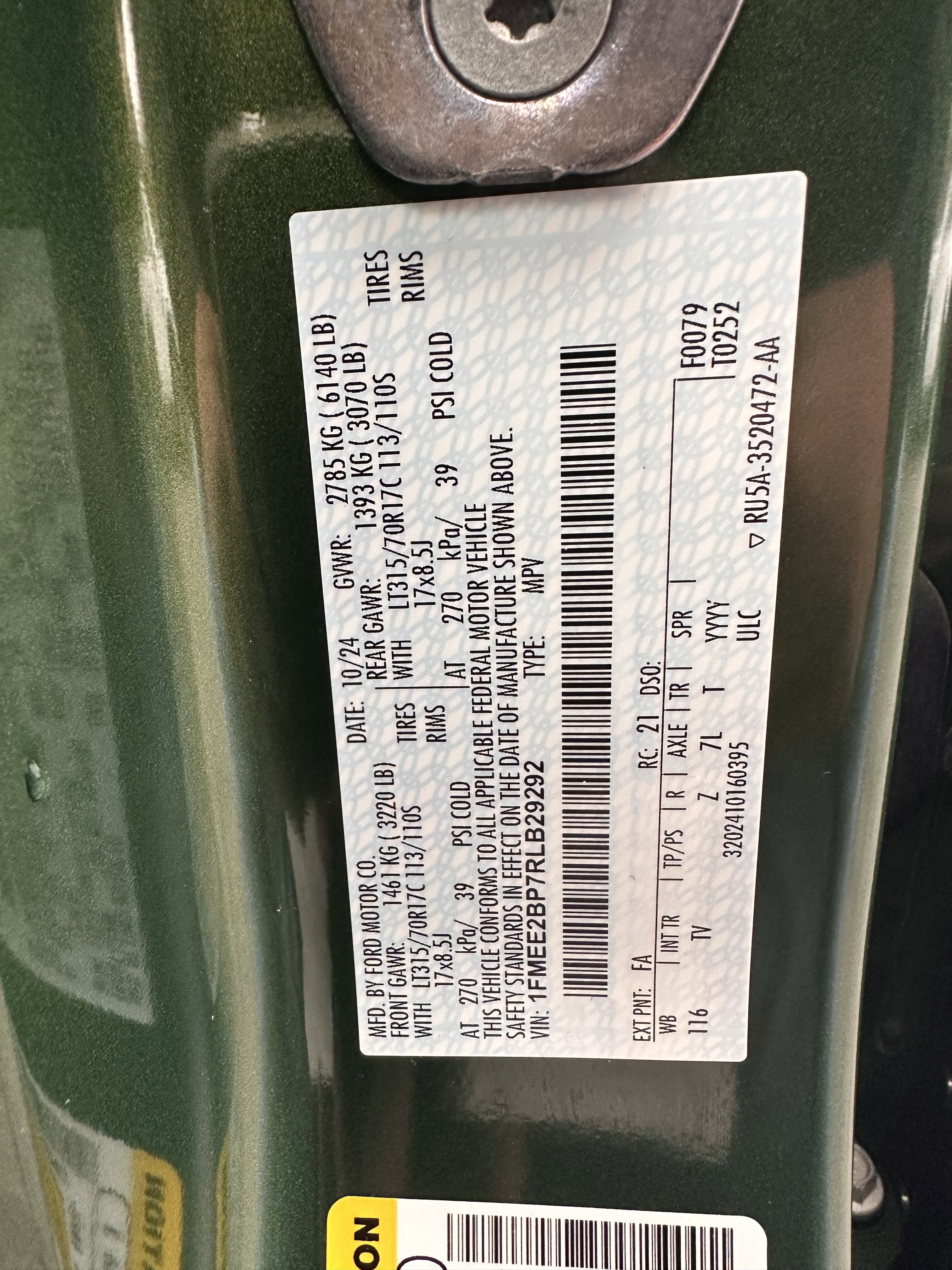 Certified Used 2024 Eruption Green Metallic Ford Wildtrak image 29