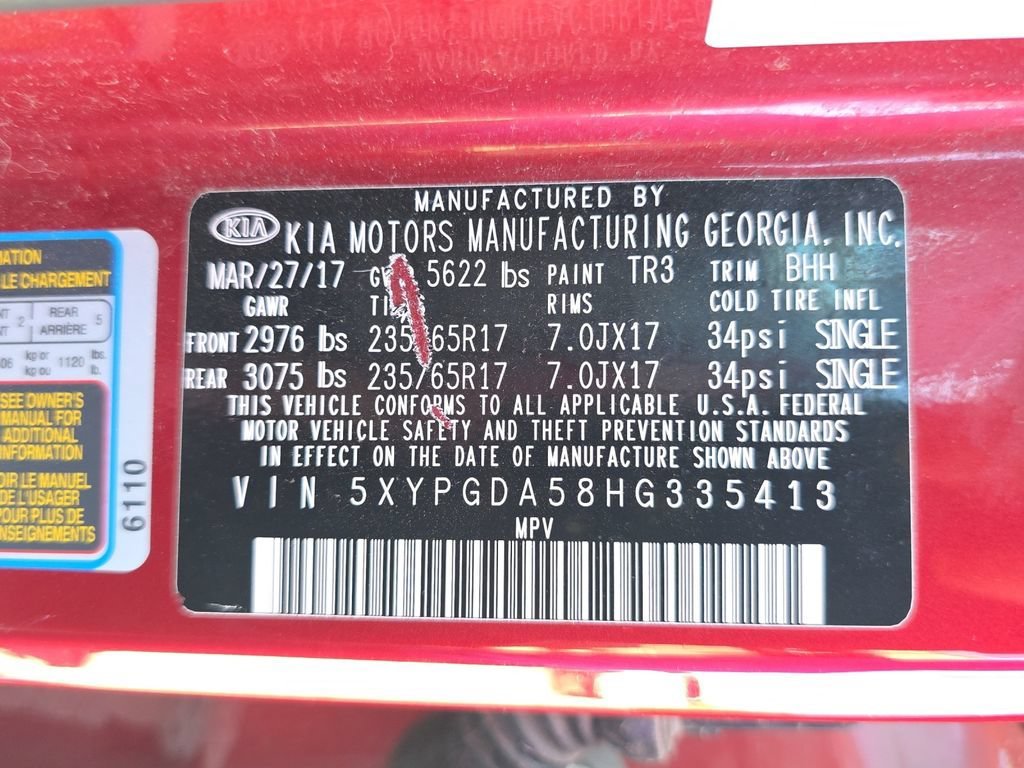 Used 2017 Red Kia 3.3L LX image 16