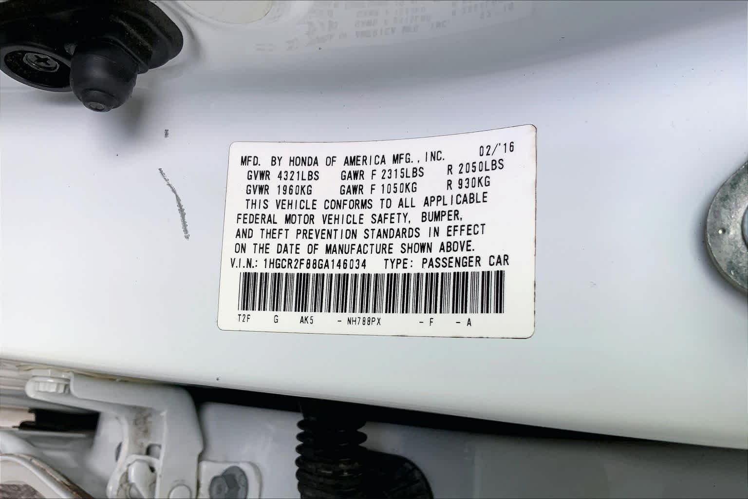 Used 2016 WHITE Honda EX-L image 34