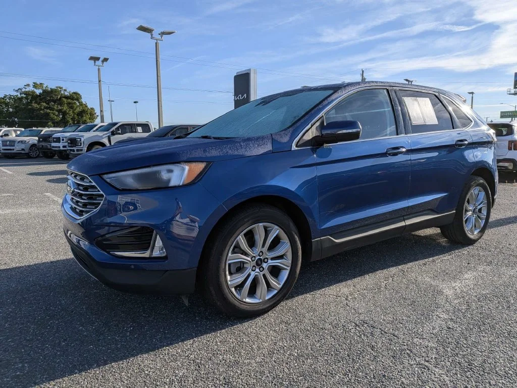 Certified Used 2024 Blue Metallic Ford Titanium image 7