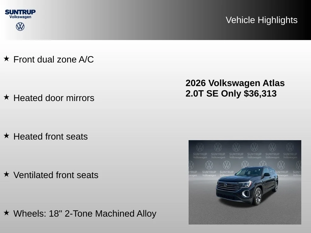 Used 2026 Black Volkswagen SE image 7