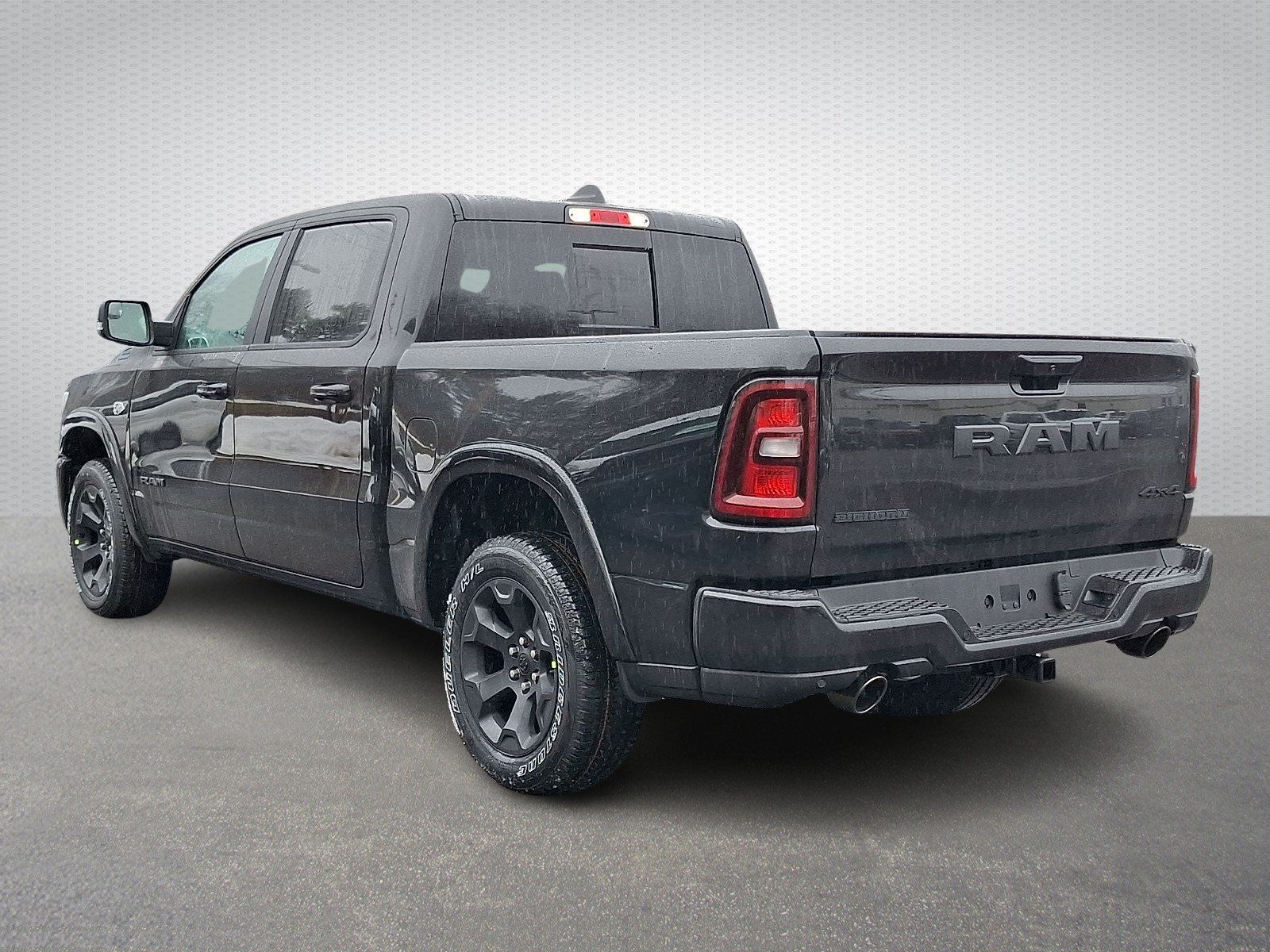 New 2026 Diamond Black Crystal Pearl-Coat Exterior Paint RAM Big Horn Crew Cab 4x4 5