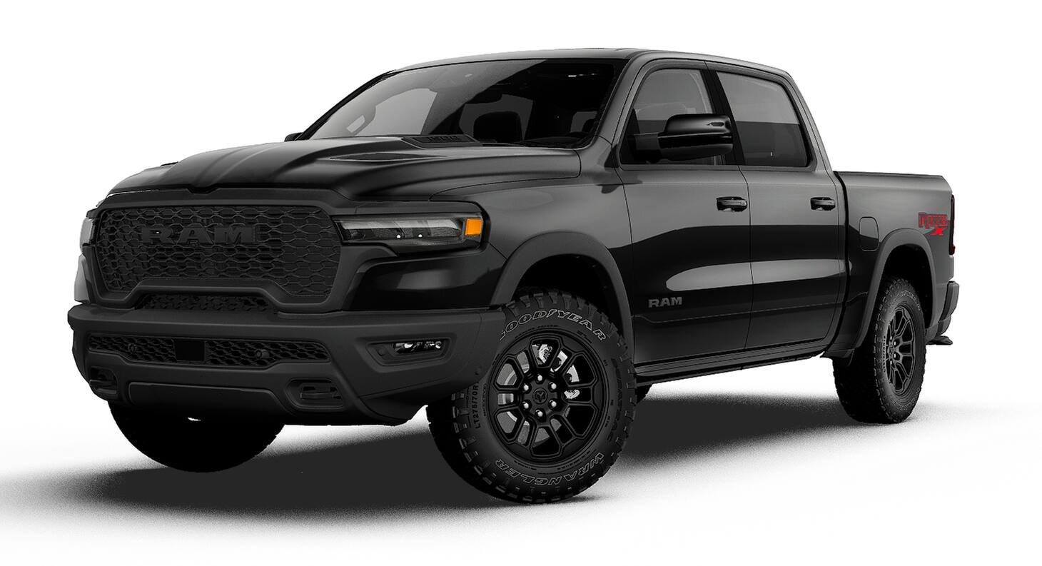 New 2027 Diamond Black Crystal Pearl-Coat Exterior Paint RAM REBEL image 13