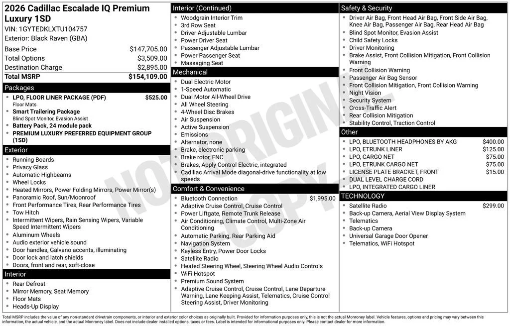 2026 Cadillac Escalade IQ Premium Luxury - Photo 43