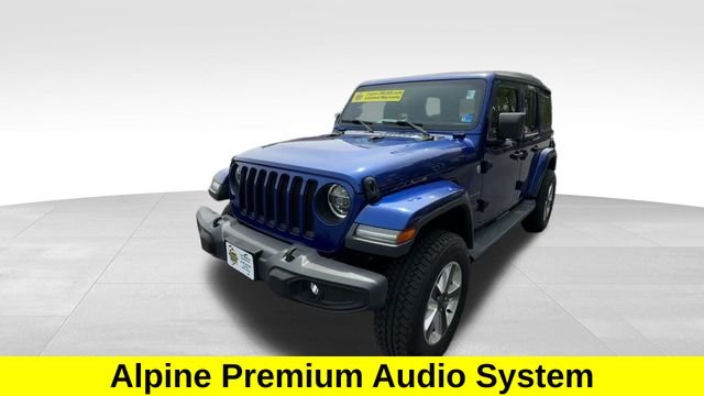 Used 2020 Blue Jeep Unlimited Sahara image 11