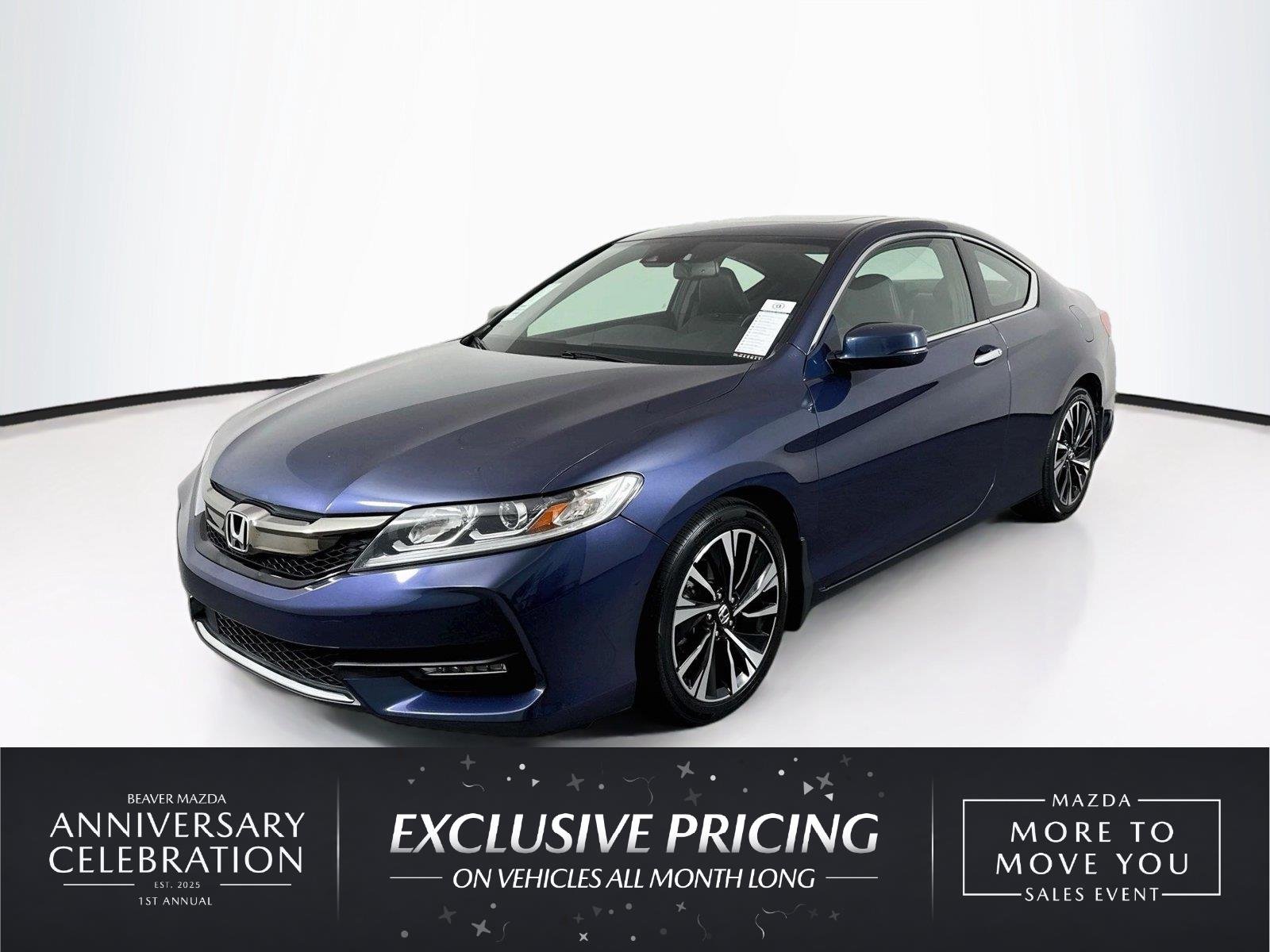 Used 2016 Deep Blue Opal Metallic Honda EX-L image 1