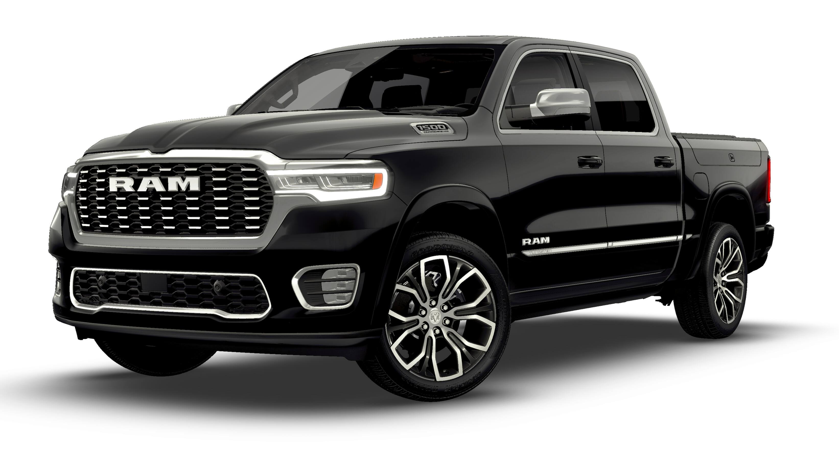 New 2026 Diamond Black Crystal Pearl-Coat Exterior Paint RAM Tungsten image 13