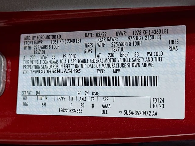 Certified Pre-Owned 2022 Ford Escape SEL