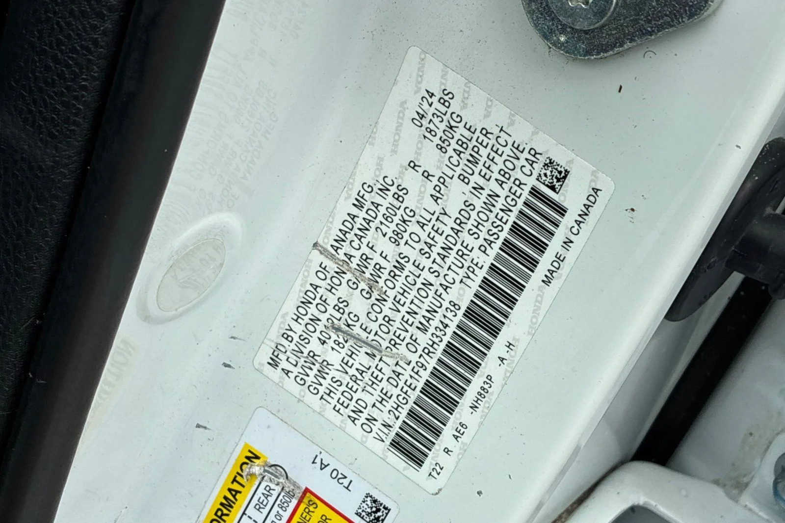 Used 2024 Platinum White Pearl Honda Touring image 48