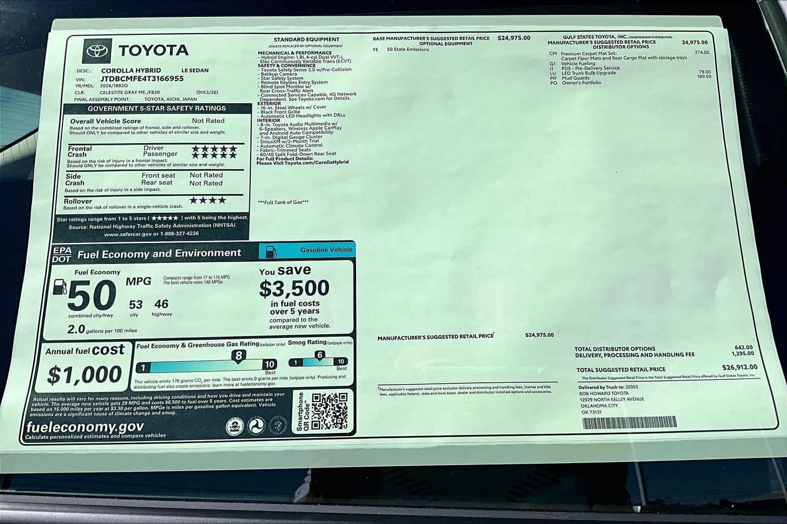 New 2026 Celestite Toyota Hybrid LE image 20