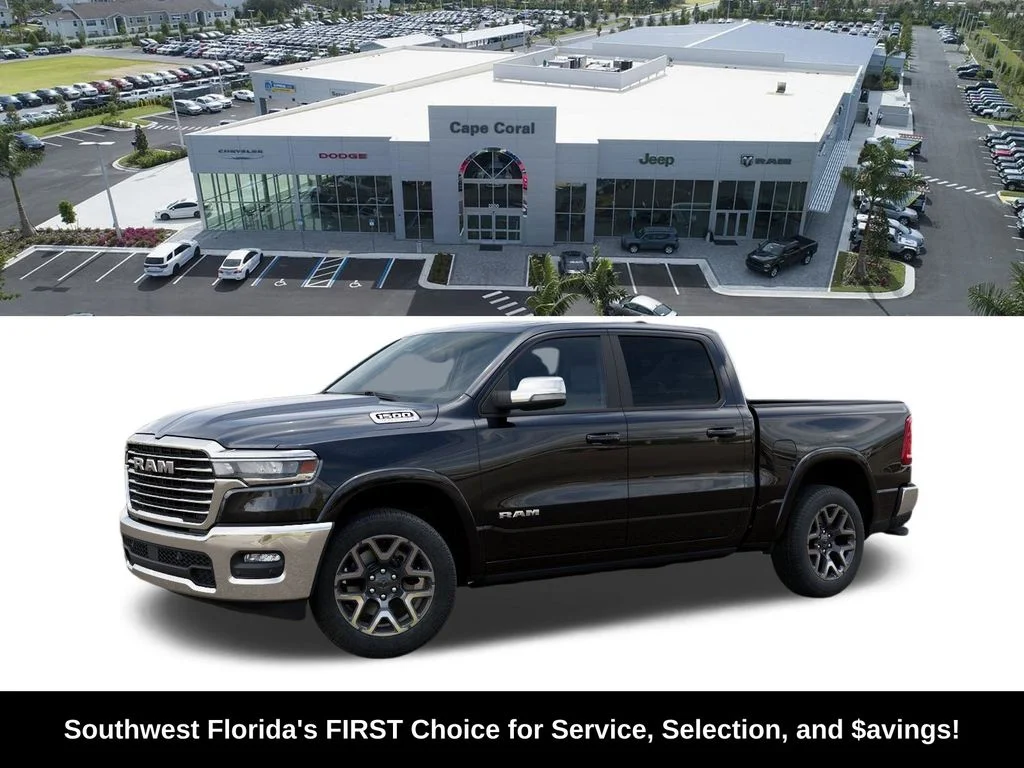 New 2026 Diamond Black Crystal Pearl-Coat Exterior Paint RAM Laramie image 2