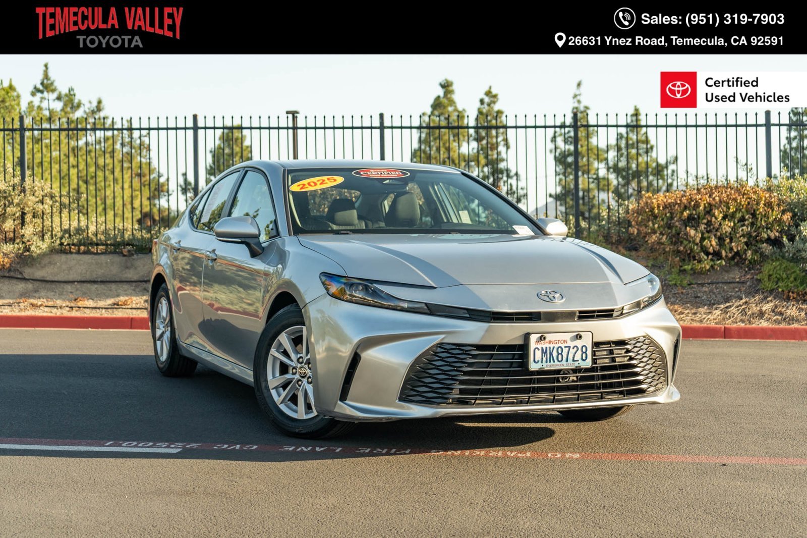 Certified Used 2025 Celestial Silver Metallic Toyota LE image 1