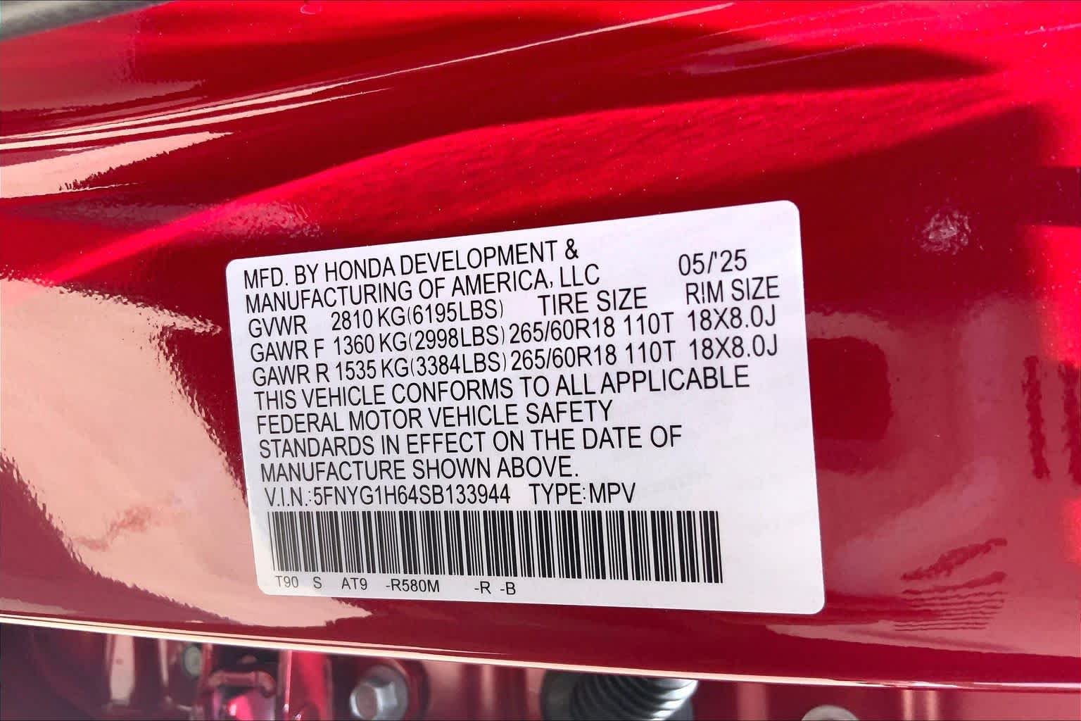 Used 2025 Radiant Red Metallic II Honda TrailSport image 32