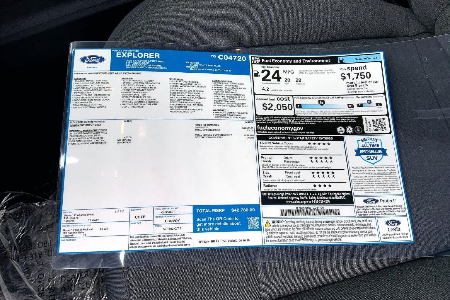 New 2026 Space White Metallic Ford Active image 18