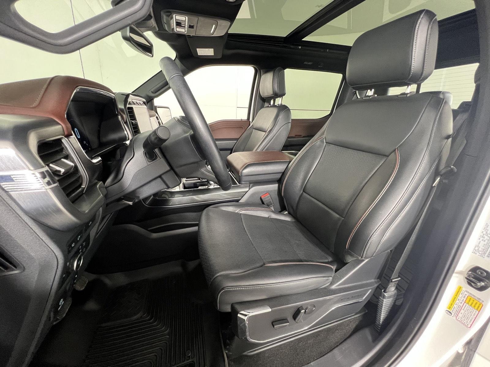 Used 2022 Star White Metallic Tri-Coat Ford LARIAT image 2