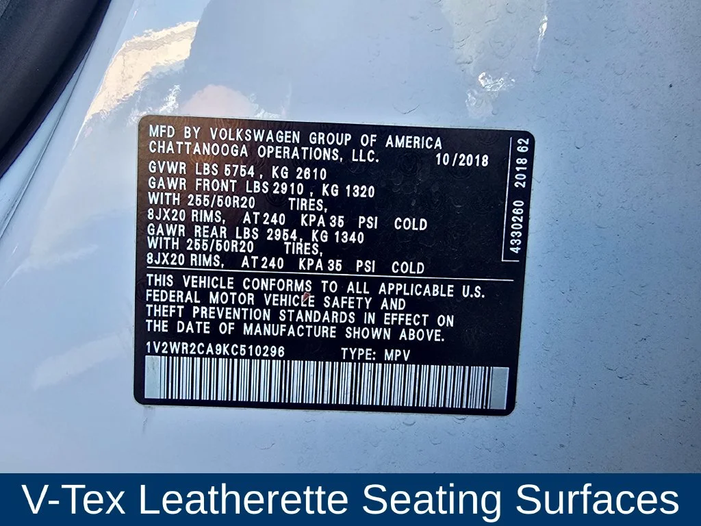 Used 2019  Volkswagen 3.6L V6 SE image 11