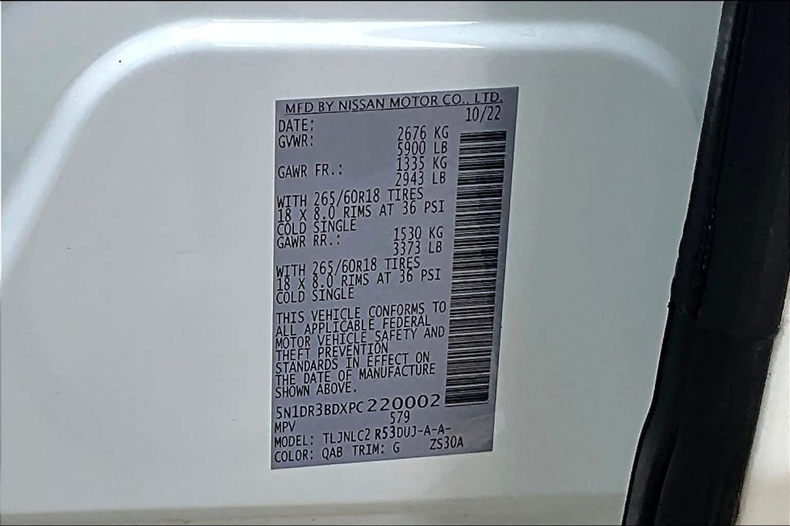 Used 2023 2T WHT BLK ROOF Nissan Rock Creek image 36