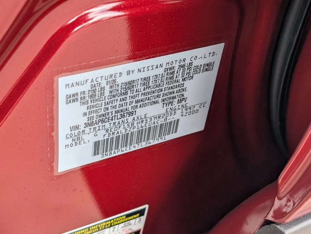 New 2026 Scarlet Ember Tintcoat Nissan SV image 15