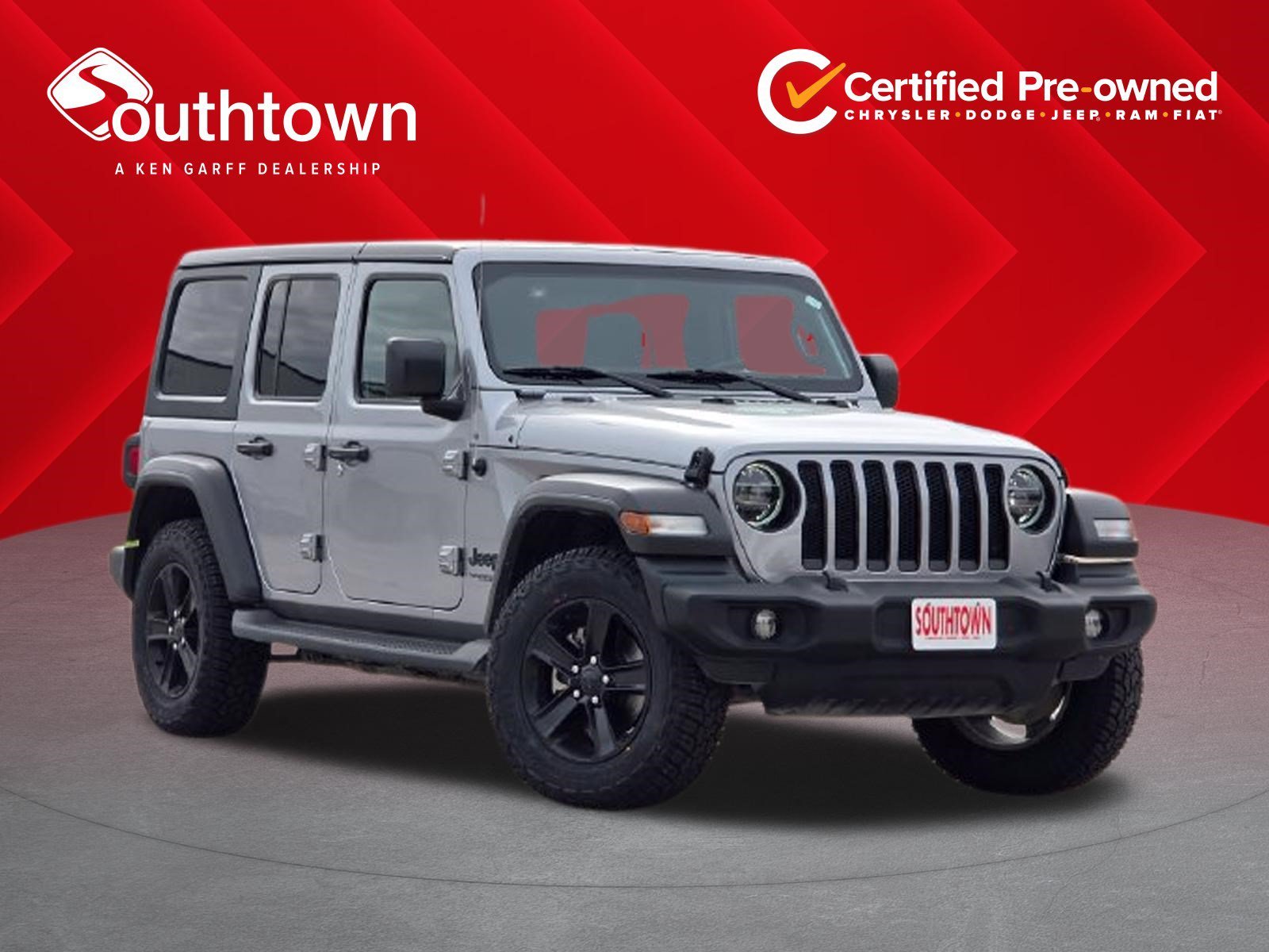 Certified Used 2021 Billet Silver Metallic Clearcoat Jeep Unlimited Sport Altitude image 1
