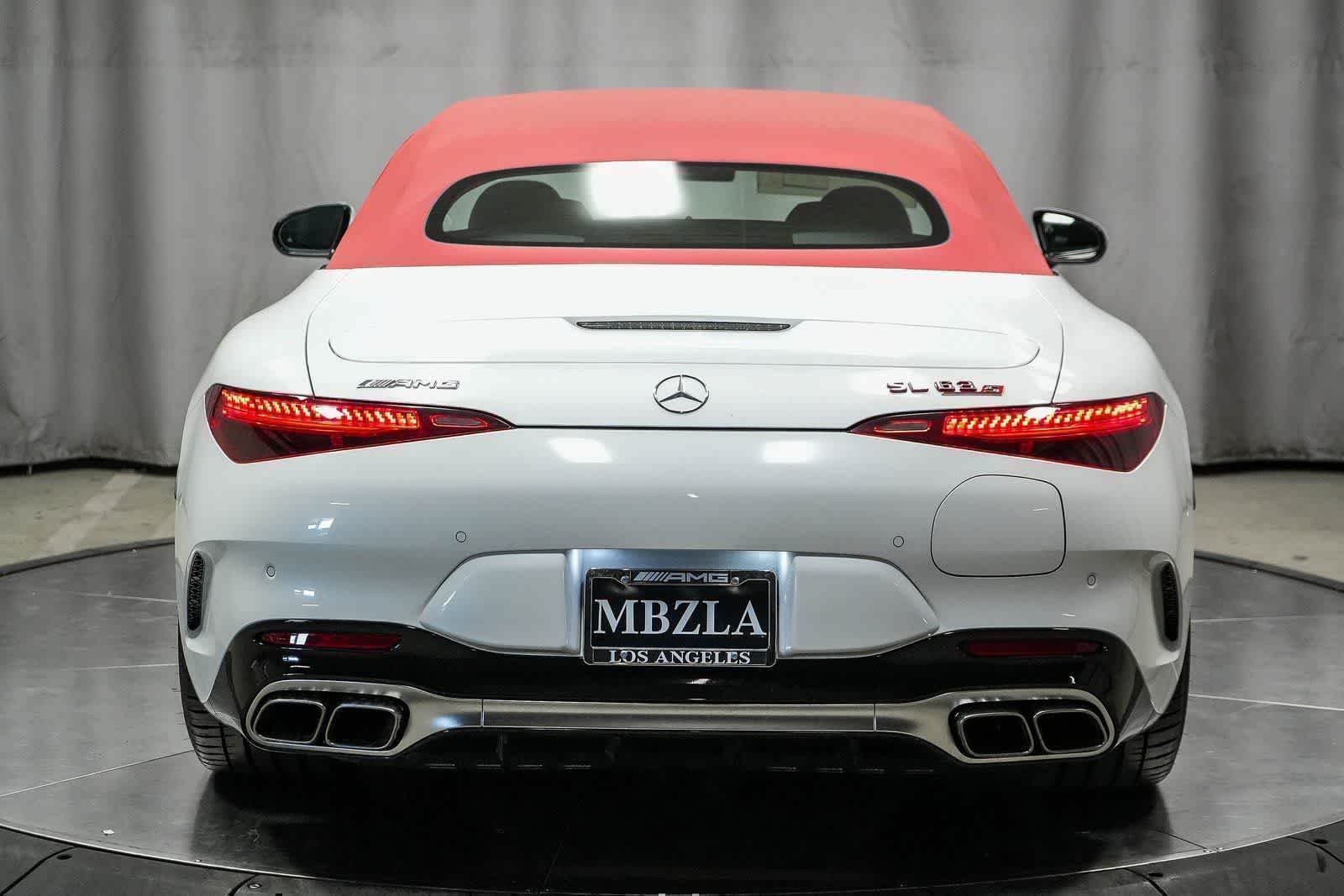 New 2025 MANUFAKTUR Moonlight White Metallic Mercedes-Benz AMG® SL 63 S E Performance Roadster image 48
