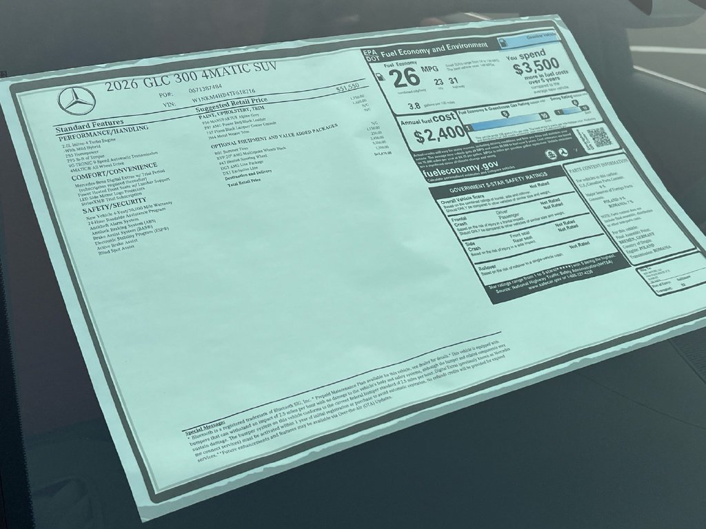 New 2026 MANUFAKTUR Alpine Grey Mercedes-Benz GLC 300 image 35