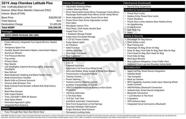 Used 2019 Silver Jeep Latitude Plus image 8