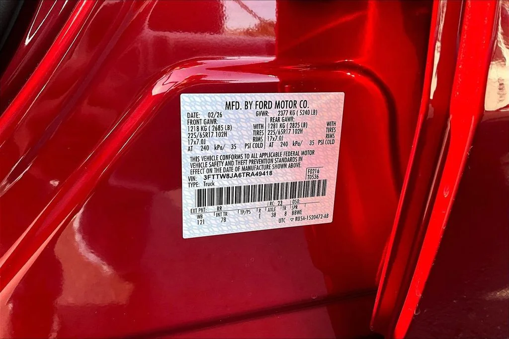New 2026 Ruby Red Metallic Tinted Clearcoat Ford XLT image 8