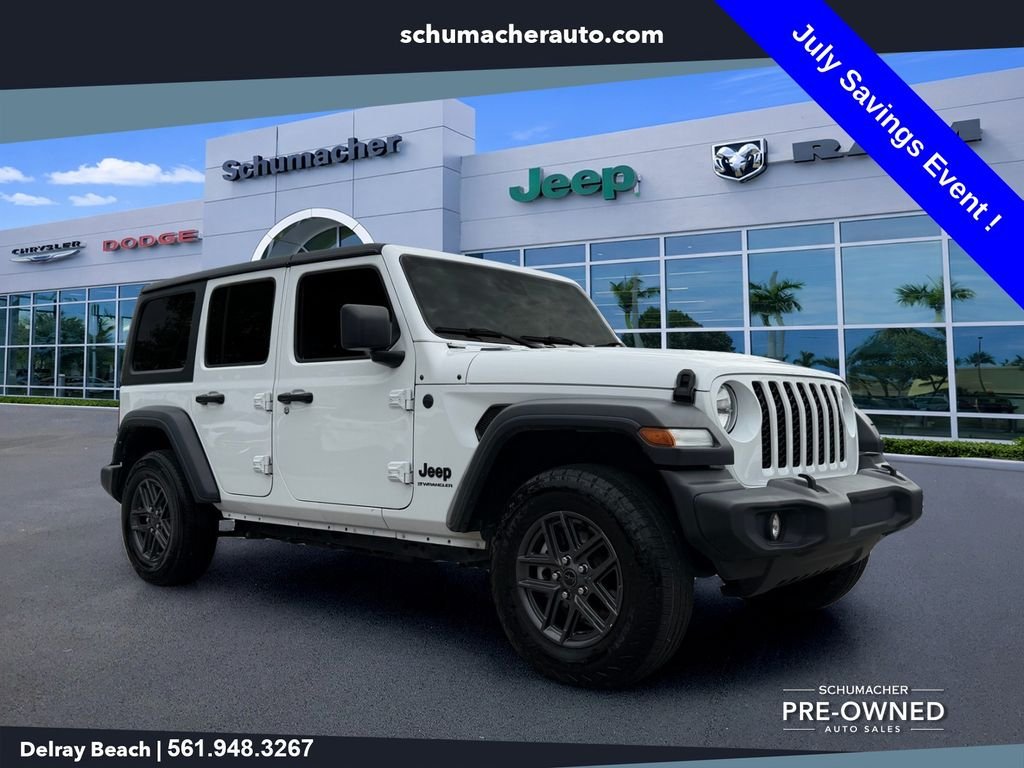 Used 2024 White Jeep Sport S image 1