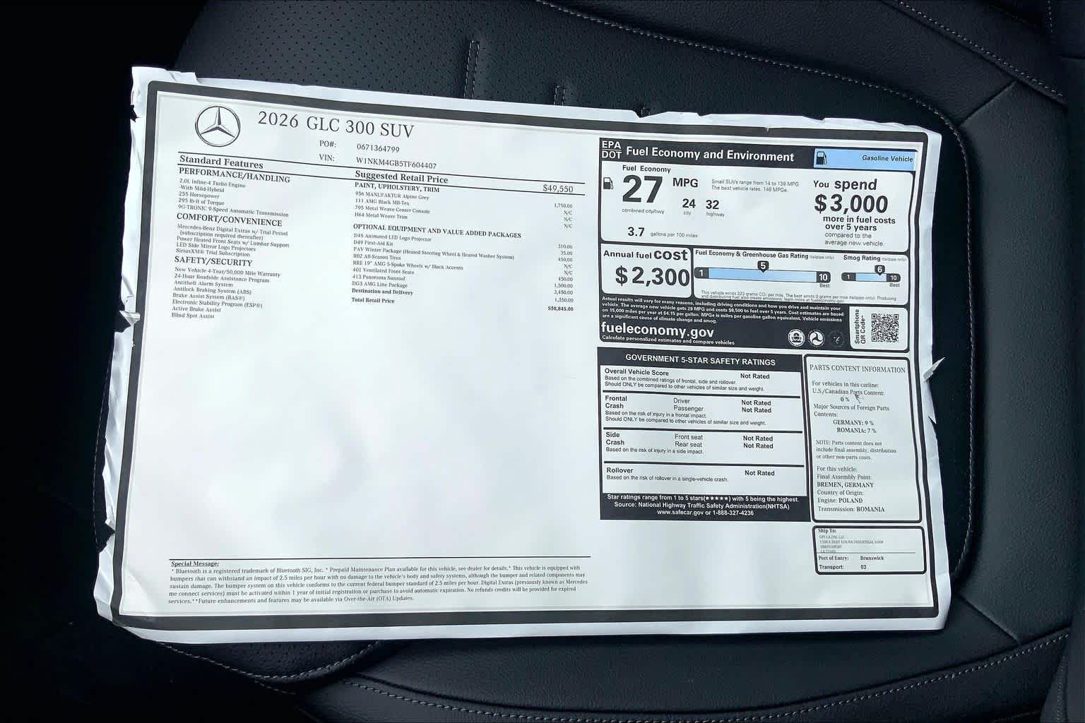 New 2026 MANUFAKTUR Alpine Grey Mercedes-Benz GLC 300 image 19