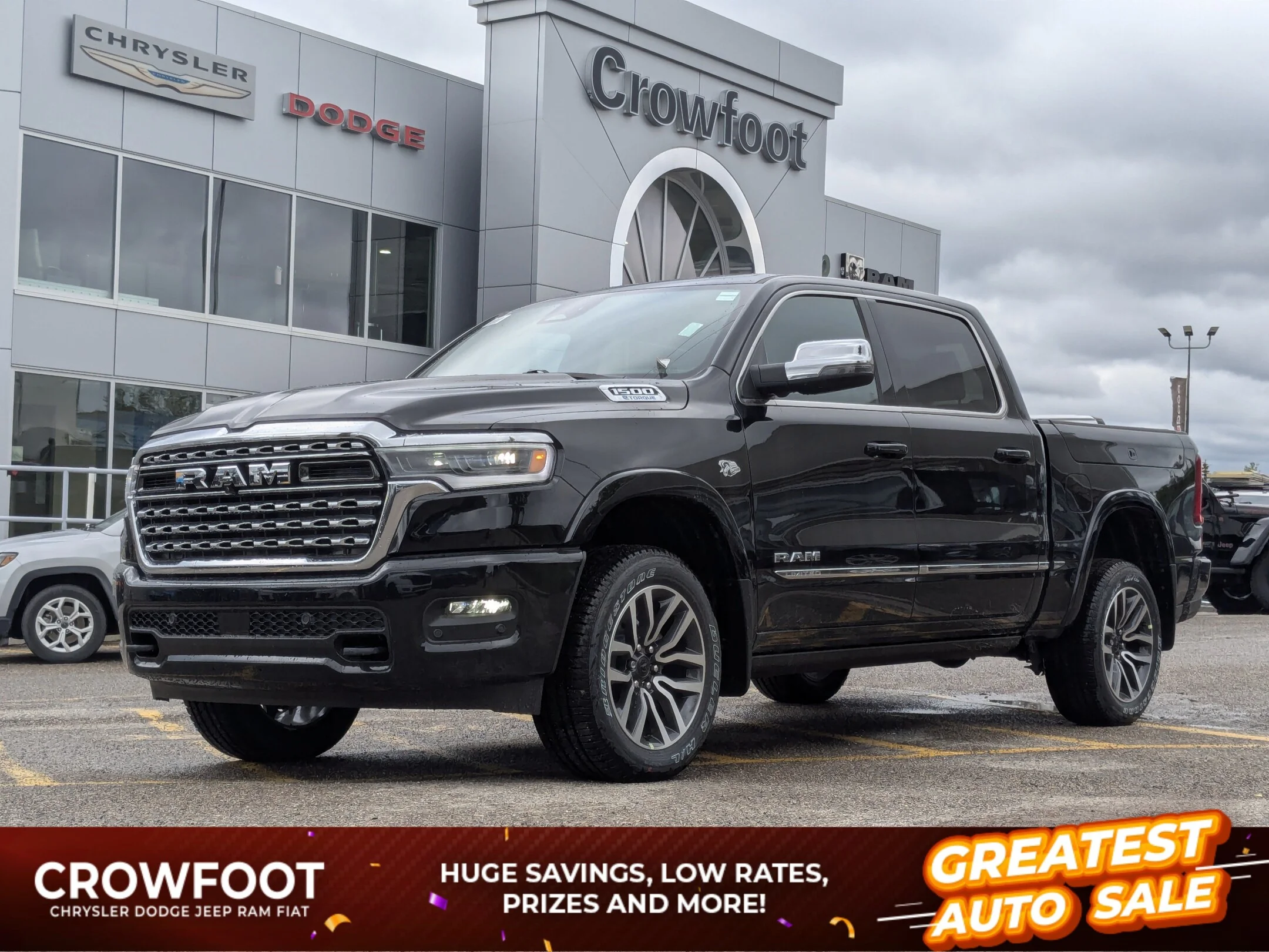 New 2026 Black RAM Limited - - Level A Grp - Pano Sunroof - 14.4 Uconnect NAV - Surround View Camera & More! image 1