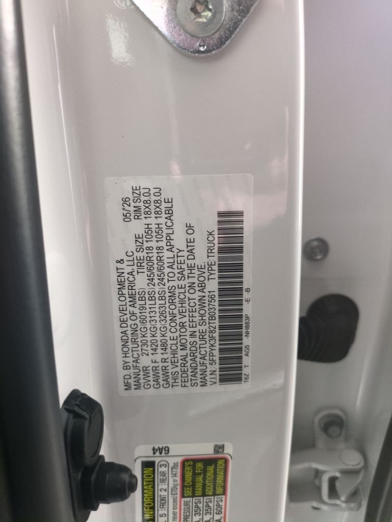 New 2026 Platinum White Pearl Honda Black Edition image 30