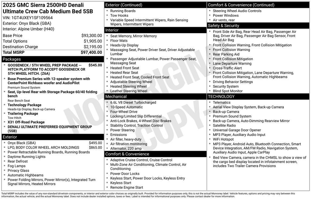Used 2025 Onyx Black GMC Denali Ultimate image 27