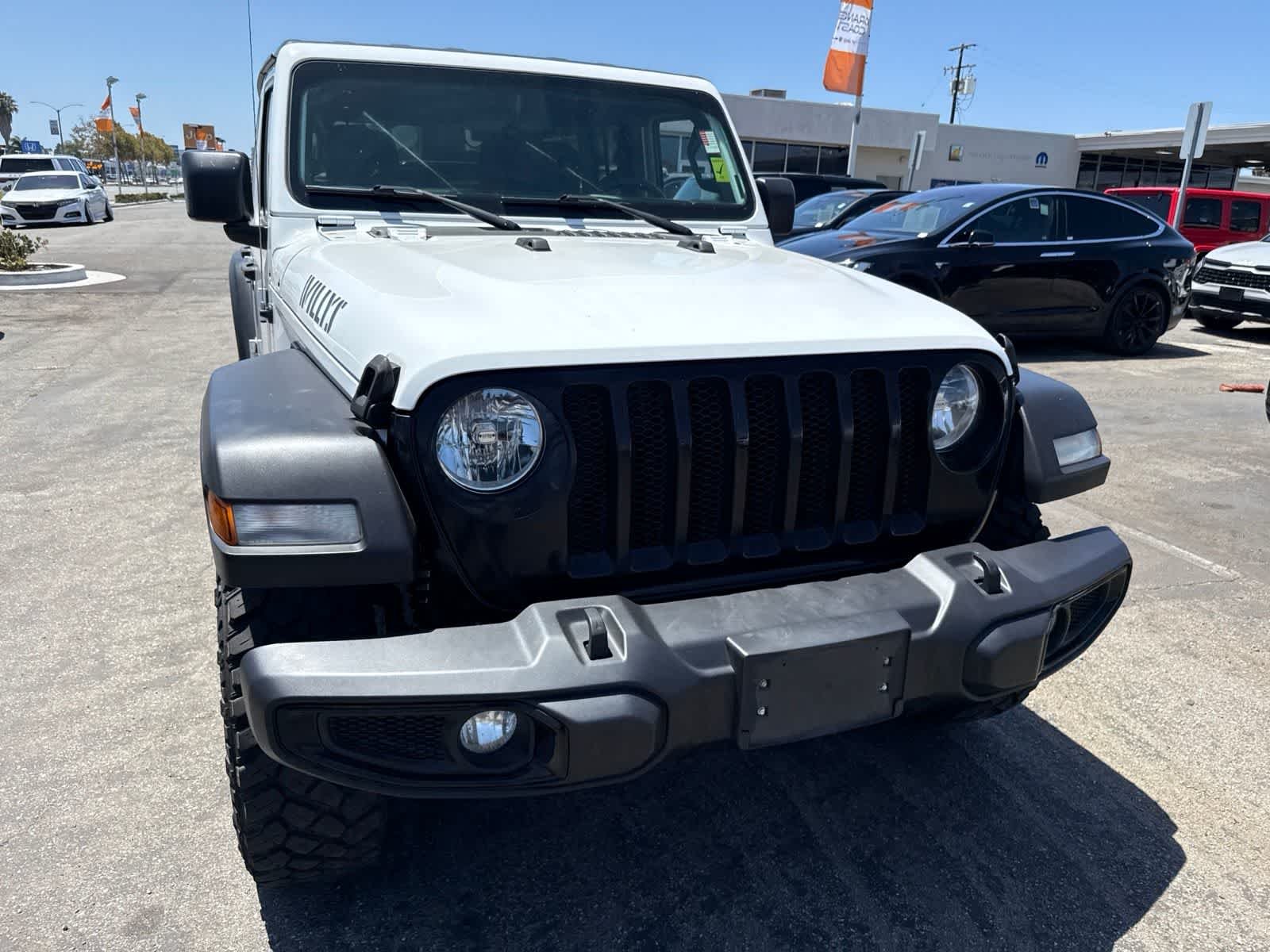 Used 2021 Bright White Clearcoat Jeep Unlimited Willys Sport image 5