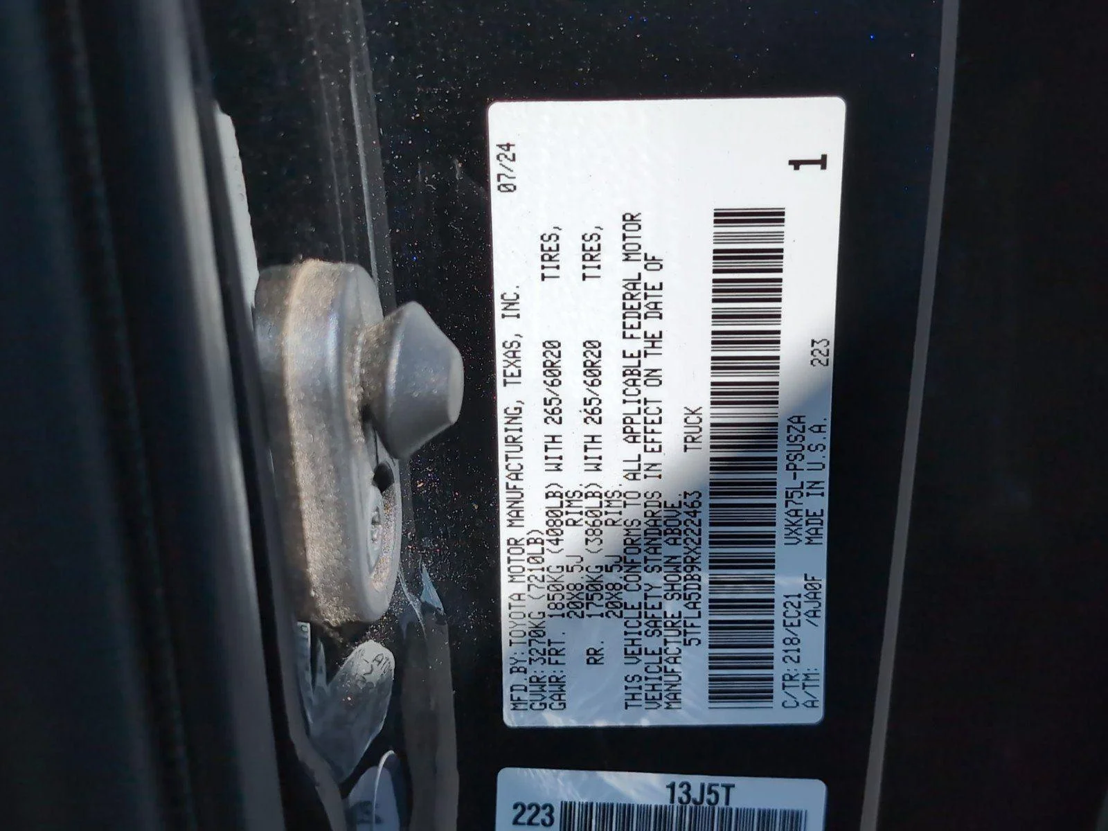 Used 2024 Midnight Black Metallic Toyota SR5 image 13