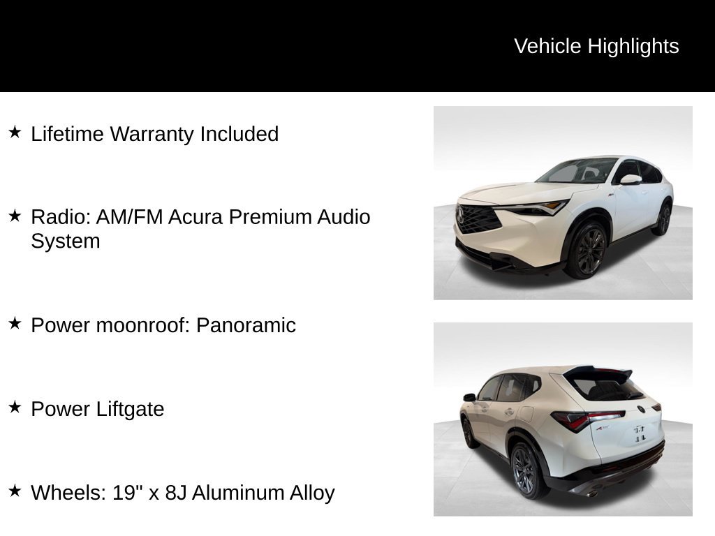 New 2026 Platinum White Pearl Acura w/A-Spec Package image 5