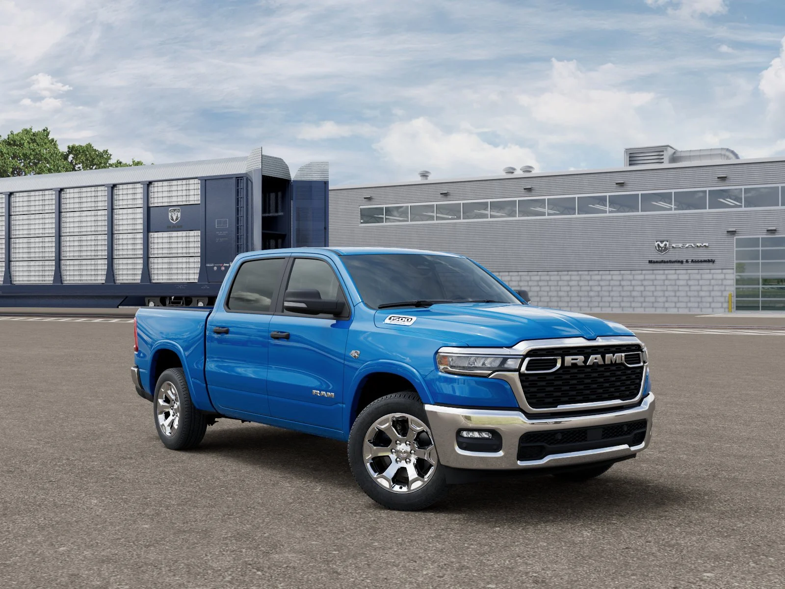 New 2026 Hydro Blue Pearl-Coat Exterior Paint RAM Big Horn/Lone Star image 34