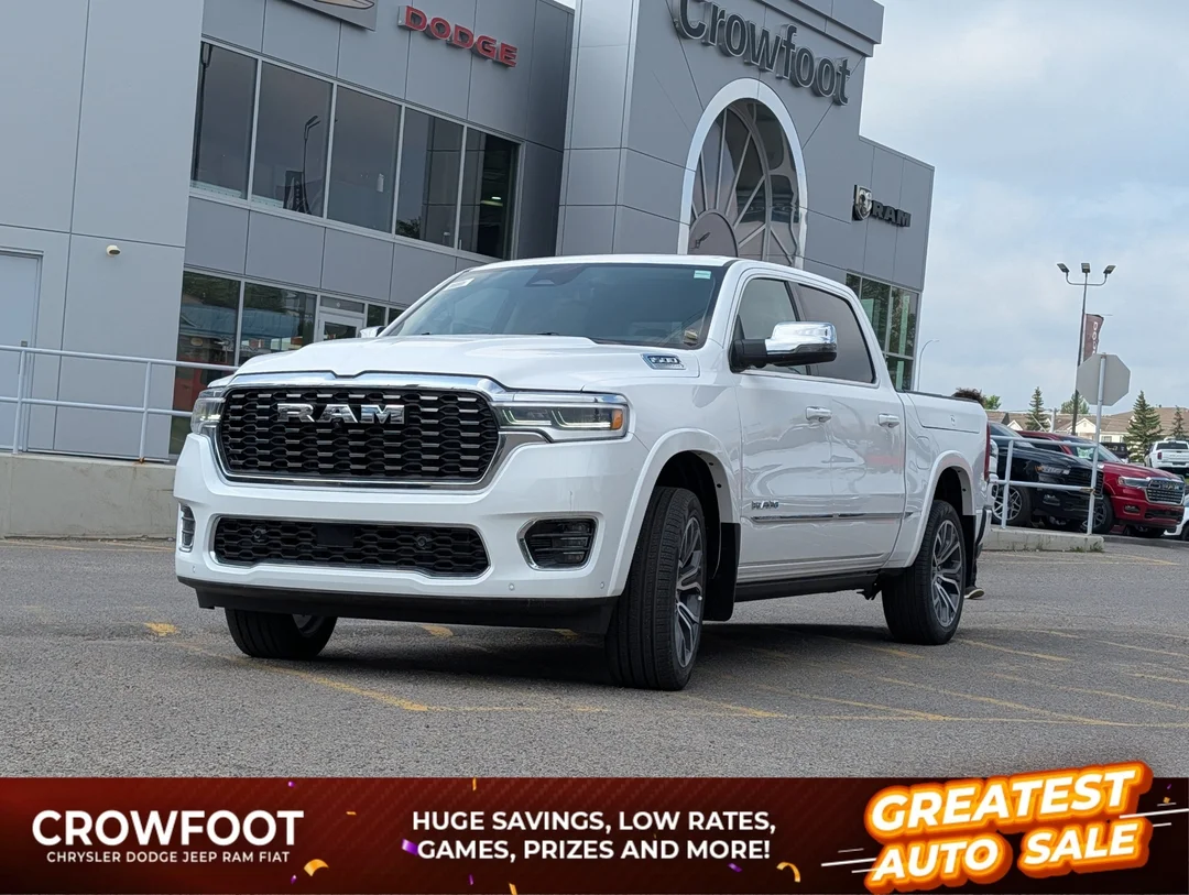 New 2026 White RAM Tungsten - - E-Locker Axle - Trailer Brake Control - Trailer Sway Control - Hill Start Asst & More! image 1