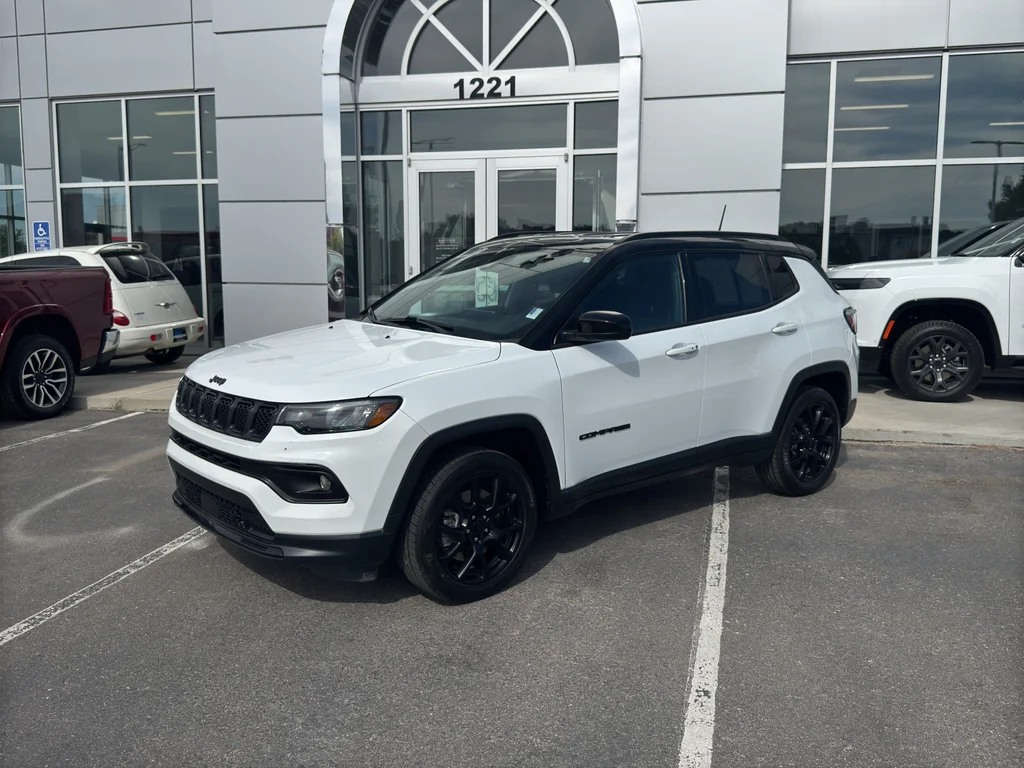 Used 2023 Bright White Clearcoat Jeep Altitude image 1