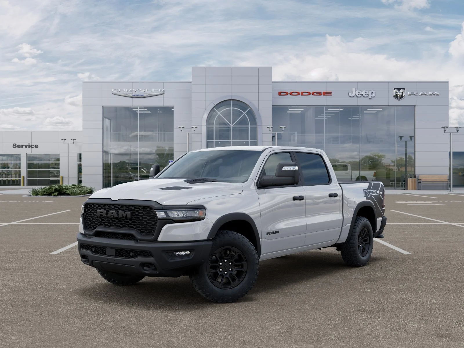 New 2026 Bright White Clear-Coat Exterior Paint RAM Rebel image 28