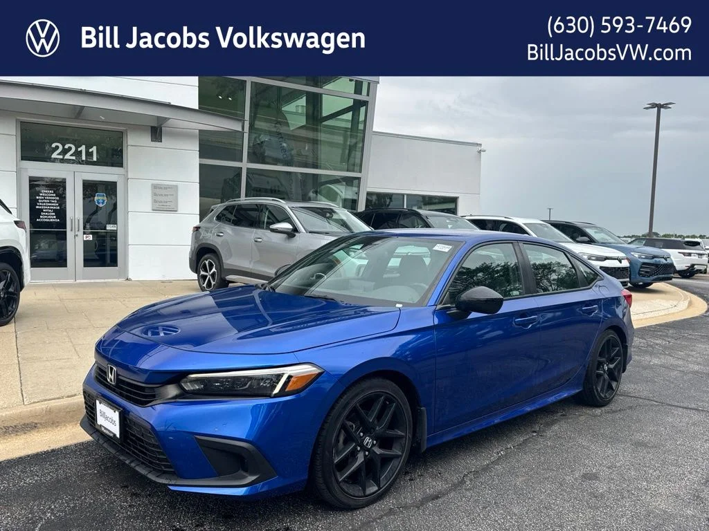 Used 2023 Aegean Blue Metallic Honda Sport image 1